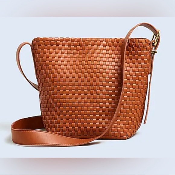 Madewell Brown Mini Bucket Tote with Textured Design - Picture 4 of 8